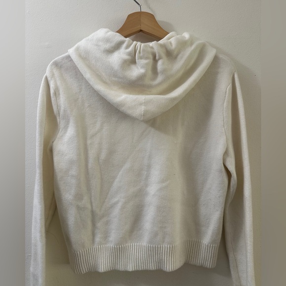 ZARA Black Crystal Glitter Drawstring White Sweater SIZE SMALL Glitzy Extra Wide - Picture 7 of 11